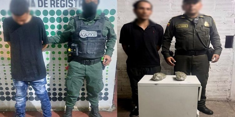 Dos hombres fueron capturados por tráfico de estupefacientes en Popayán.