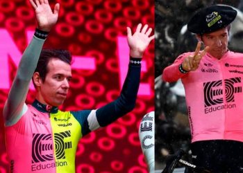 El corredor antioqueño fue aplaudido por el público presente y este con su personalidad divertida reaccionó con gestos jocosos.