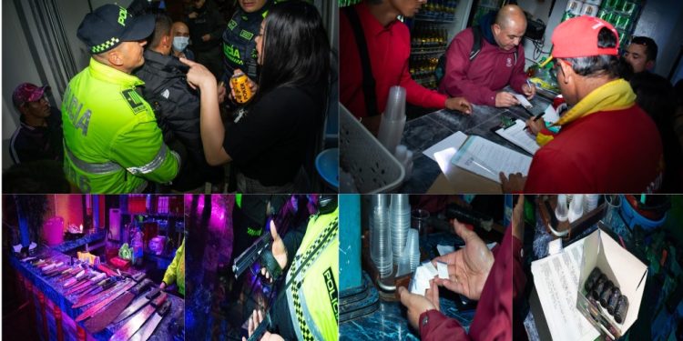 Establecimientos con menores de edad, armas y drogas descubiertos en impactante operativo en el Sur de Bogotá